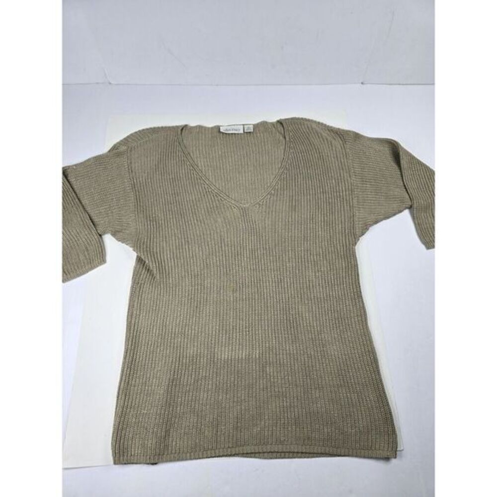 Vtg Ellen Tracy Women's Size M Medium Silk Blouse 3/4 Sleeve Top Hong Kong‎